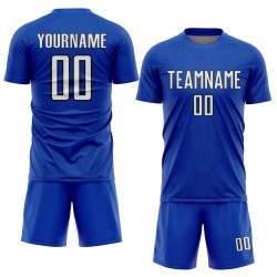 Sublimation Shape White-Black Sports Custom Geometric Blue Soccer Uniform Jersey Thunder