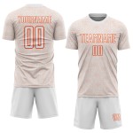 Uniform Sports Sublimation Custom Jersey Shape Orange Geometric White Soccer Uniform Sports Sublimation Custom Jersey Shape Orange Geometric White Soccer