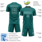 Sublimation Geometric Shape Jersey White Sports Soccer Teal Custom Uniform Sublimation Geometric Shape Jersey White Sports Soccer Teal Custom Uniform