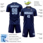 Light Uniform Jersey Geometric Sports Blue-White Soccer Shape Custom Navy Sublimation Light Uniform Jersey Geometric Sports Blue-White Soccer Shape Custom Navy Sublimation