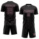 Soccer Sports Light Jersey Sublimation Custom Shape Geometric Pink Black Uniform